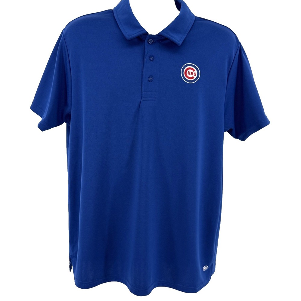 Chicago Cubs Golf Polo L Blue MLB Performance Shirt 47 Brand